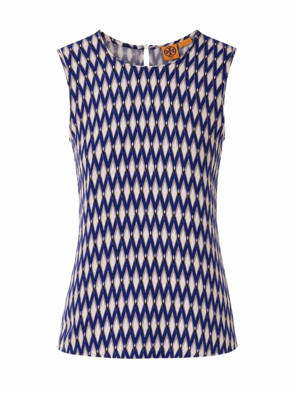 TORY BURCH geometric knitted top